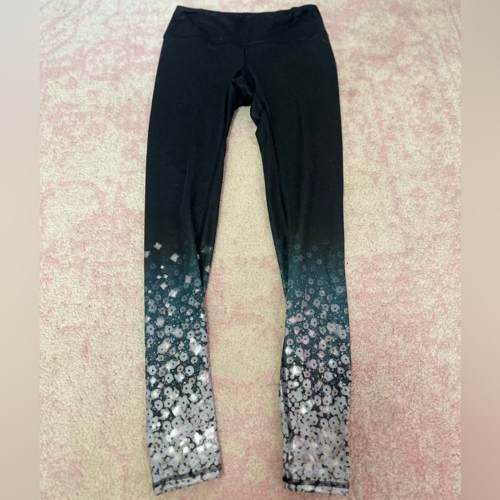 Alo Airbrush silver Black Brilliance Leggings- S